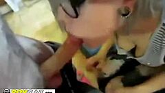 Emo girl with gauges and braces moans, 'fuck me hard in this pov session, teen.'