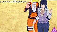 Naruto Hinata Hentai Sex with Blowjob and Handjob