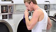 Hairy teen 18+ joins friends for wild party handjob foursome