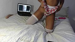 Pequena's Thrilling Exhibition To Her Hidden Lover.