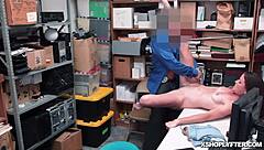 Tall Brunette Milf Spreads Legs for Spreadeagle Fucking at Work