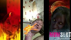 This mature blonde plays like a young slut sucking cock