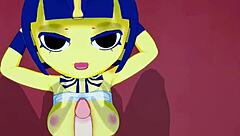 ankha rides a nice cock in bedroom parody