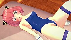 Anya comes back wet from the pool, hot and craving big cock