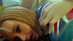 Cammy explodes in wild threesome group cum!