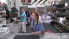 Is this minx sucking and fucking that cock playfully?