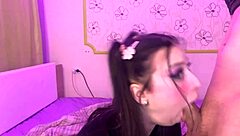 I throated my cute step sis with my big cock