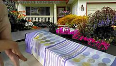 preview of outdoor handjob care with agarabas and olpr on big tits  