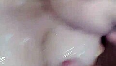 Huge Tits Girlfriend Gets Cumshot in Public Bathroom