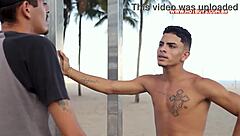 Fuck my friend for his skate! Bareback and cum!