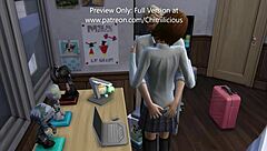 study time turns into sexy time with cute teen babe and small tits 😘