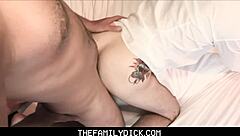 Twink Stepson Harlen Quindel Engages in Bareback Sex with Gay Stepdad