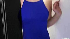 Giant cock shoves into jade amber's tight pussy