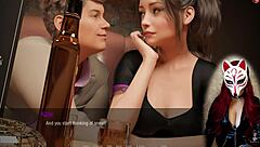 Kate, a redhead maid in stockings, plays a cosplay game as a milf