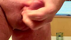 This 65 yr old man masterbates his average cock in homemade solo session.