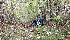 bree haze masturbating outdoors in the forest for erotic solo