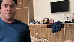 skinny married woman deepthroating bodybuilder's big cock