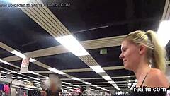 Stunning czech teen teased in shopping centre and shagged in pov