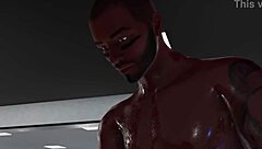 interracial workout session with facial and deepthroat