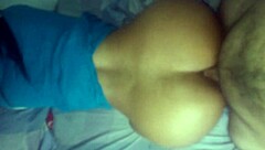 Petite brunette gets her ass fucked in dog style by a hot and horny Mexican stud.