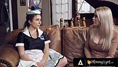 18yo babe fingers stepmom to keep waitress job despite bad grades