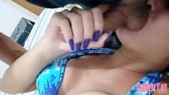 Intense Blowjob By Hot Brunette With Cumshot