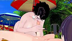 fucking my daughter-in-law's hot ass in the shower, so passionate and wet!