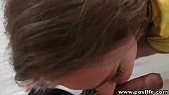 Can This Brunette Babe Handle The Bang?