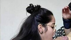 In this webcam session, the nerdy teen White Moon from White Wolf gives a blowjob to the favelado guy, capturing their amateur couple dynamic in a detailed 18-19 year old encounter.