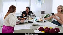 Ebony step daughter is in black need, licking sloppy monster cock, assfucking african bbw with big ass and wet pussy