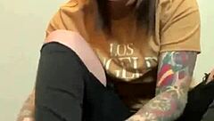 Woman Masturbates to Orgasm at Office