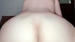 Old wife rides big cock cowgirl style from behind