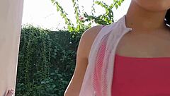 European blonde model Marianna strips from lingerie in stunning tease