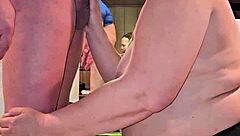 Thick milf enjoys a casual chat.