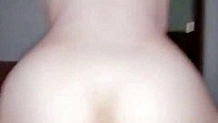 Old wife rides big cock cowgirl style from behind