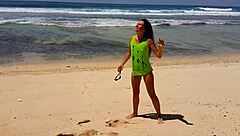 they had wild sex on a paradise beach under the sun.