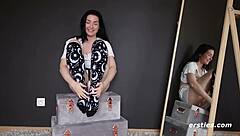 Domino Fingers Herself To Orgasm With Anal Toys