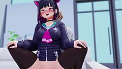 kazusa in a 3d hentai anime adventure