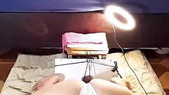 exhibitionism in the doggystyle position with white panties punched in the ass