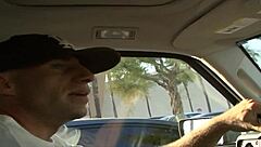 Blonde Covers Her Big Tits With Cumshot To Win Friend