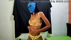 horny latina milf sends homemade halloween porn to teacher to pass english, feeling so naughty