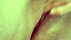 SHE MOANS LOUDLY WHILE MASTURBATING IN BED, ORGASM DRIPPING WET