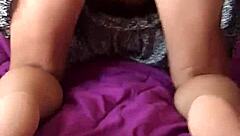 Small twin gals strip and show their asses