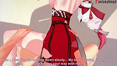 yae miko gets fucked hard in genshin impact with intense ahegao and pink hair flying