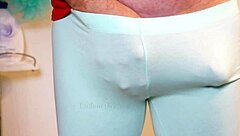 i got hard in tights, showin pre-cum, no pee