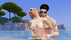 Beach Walk with Taylor and Joe in 3D Hentai