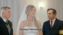 Bride cheats hard for a wild treat