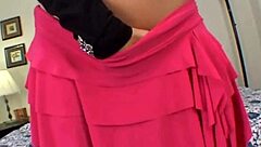 Busty mature babe with big natural tits caught in action