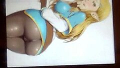 In this anime tribute, princess zelda receives cum