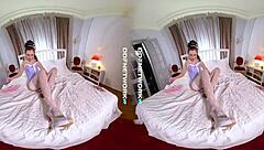 Sasha Rose FINGERS herself to ORGASM in virtual reality